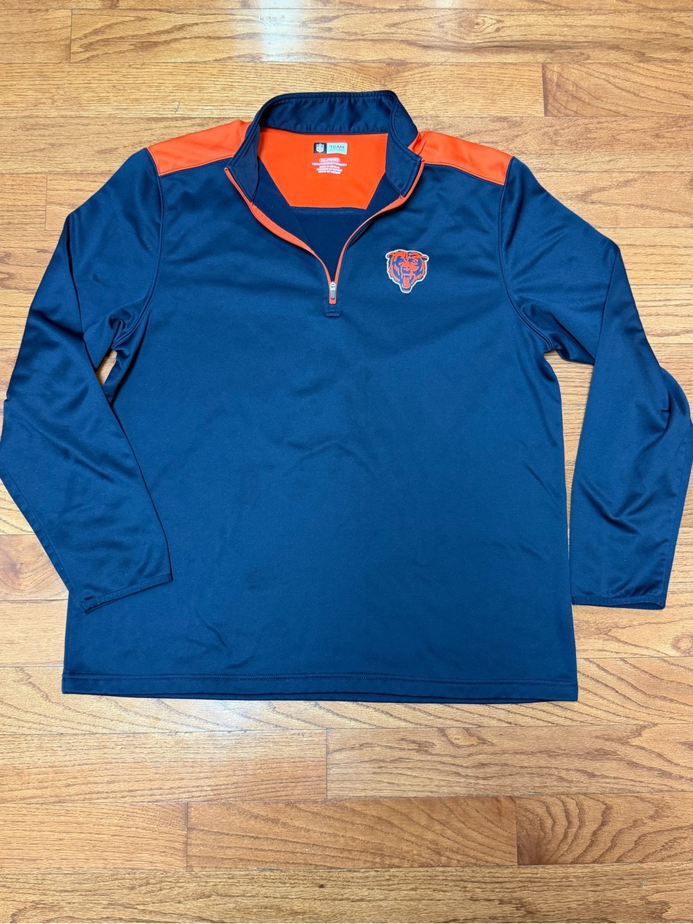 NFL Team Apparel Chicago Bears Collared Pullover Quarter Zip Men’s Size 2XL